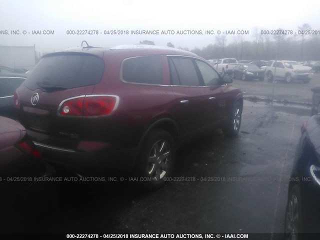 5GAEV237X8J191008 - 2008 BUICK ENCLAVE CXL BURGUNDY photo 4