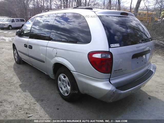 1D4GP24323B291302 - 2003 DODGE GRAND CARAVAN SE SILVER photo 3