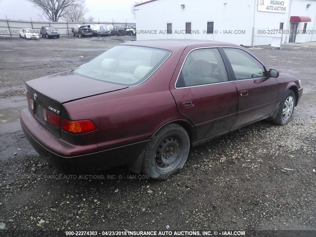 4T1BG22K31U049553 - 2001 TOYOTA CAMRY CE/LE/XLE 栗色 照片 4