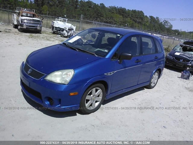 JS2RC62H465350365 - 2006 SUZUKI AERIO BLUE photo 2