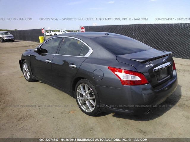 1N4AA5AP5BC838820 - 2011 NISSAN MAXIMA S/SV GRAY photo 3