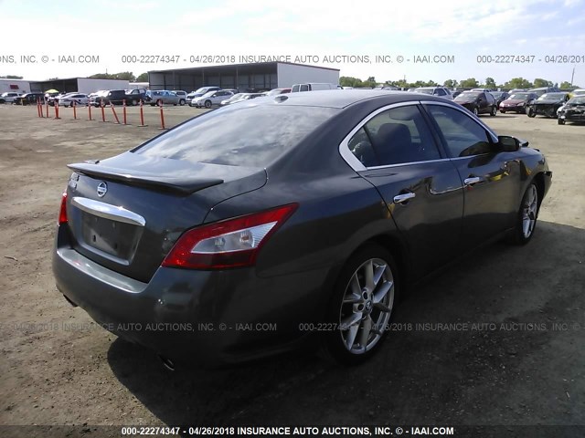 1N4AA5AP5BC838820 - 2011 NISSAN MAXIMA S/SV GRAY photo 4