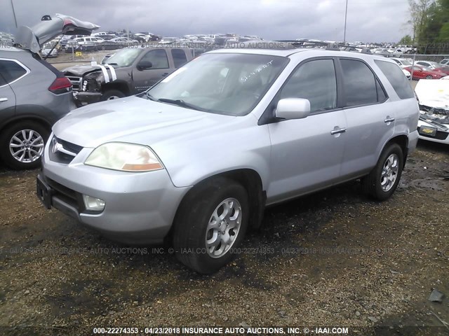 2HNYD18632H513211 - 2002 ACURA MDX TOURING SILVER photo 2