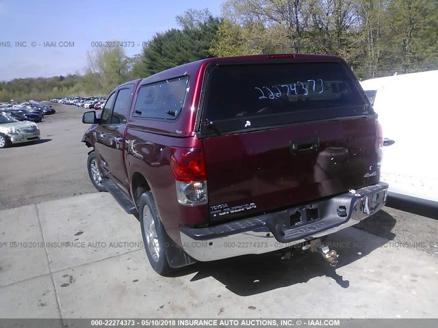 5TBDV58167S464455 - 2007 TOYOTA TUNDRA CREWMAX LIMITED MAROON photo 3