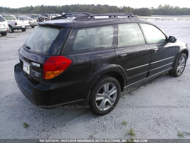 4S4BP86C154368946 - 2005 SUBARU LEGACY OUTBACK H6 R LL BEAN BLACK photo 4