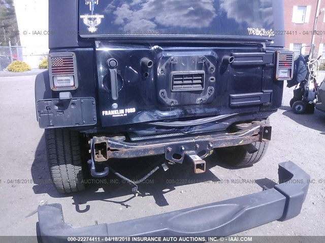 1J4AA2D13BL542494 - 2011 JEEP WRANGLER SPORT BLACK photo 6