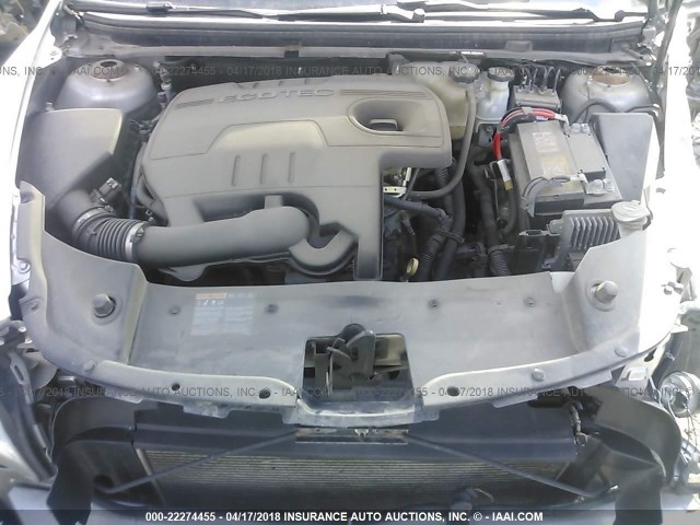 1G1ZC5E10BF374985 - 2011 CHEVROLET MALIBU 1LT ვერცხლისფერი ფოტო 10