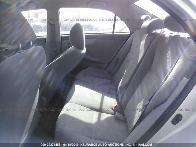 1NXBU40E09Z085195 - 2009 TOYOTA COROLLA S/LE/XLE SILVER photo 8