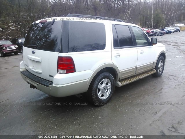 1FMFU18536LA04633 - 2006 FORD EXPEDITION EDDIE BAUER WHITE photo 4