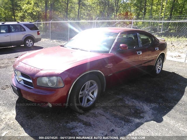 2B3KA53H76H533652 - 2006 DODGE CHARGER R/T RED photo 2