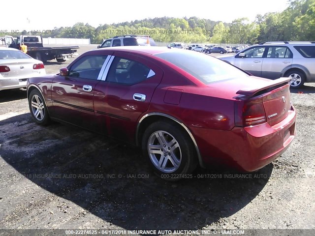 2B3KA53H76H533652 - 2006 DODGE CHARGER R/T RED photo 3