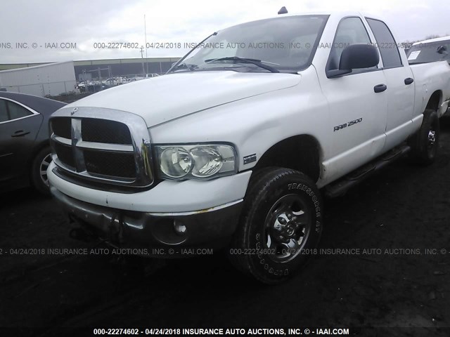 3D7KU28D44G205795 - 2004 DODGE RAM 2500 ST/SLT WHITE photo 2