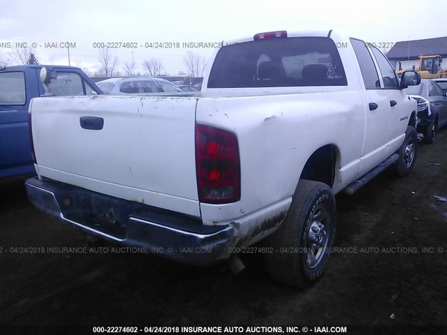 3D7KU28D44G205795 - 2004 DODGE RAM 2500 ST/SLT WHITE photo 4