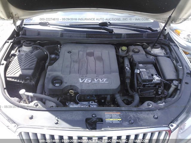 1G4GE5GD2BF156154 - 2011 BUICK LACROSSE CXS WHITE photo 10