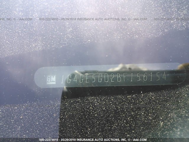 1G4GE5GD2BF156154 - 2011 BUICK LACROSSE CXS WHITE photo 9