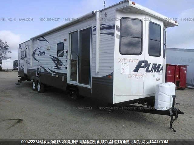 4X4TPUP28DP044553 - 2013 PUMA 38PLF  WHITE photo 1