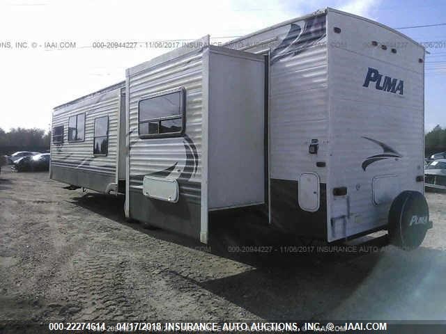 4X4TPUP28DP044553 - 2013 PUMA 38PLF  WHITE photo 3
