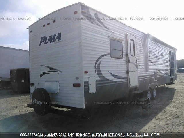 4X4TPUP28DP044553 - 2013 PUMA 38PLF  WHITE photo 4