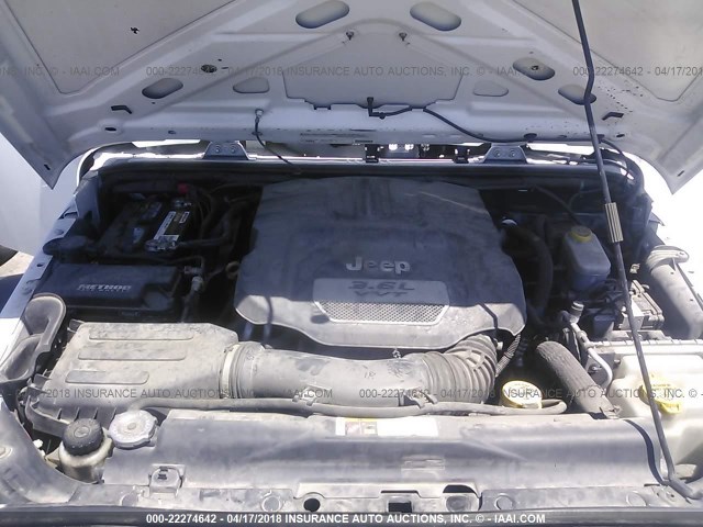 1C4AJWAG9CL224211 - 2012 JEEP WRANGLER SPORT 白色 照片 10