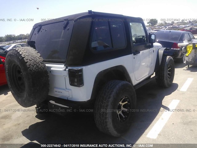 1C4AJWAG9CL224211 - 2012 JEEP WRANGLER SPORT 白色 照片 4