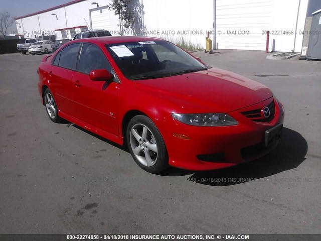 1YVFP84D845N61292 - 2004 MAZDA 6 S RED photo 1