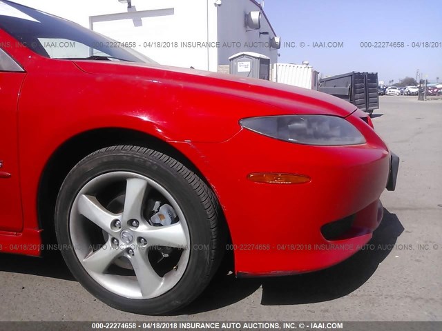 1YVFP84D845N61292 - 2004 MAZDA 6 S RED photo 6