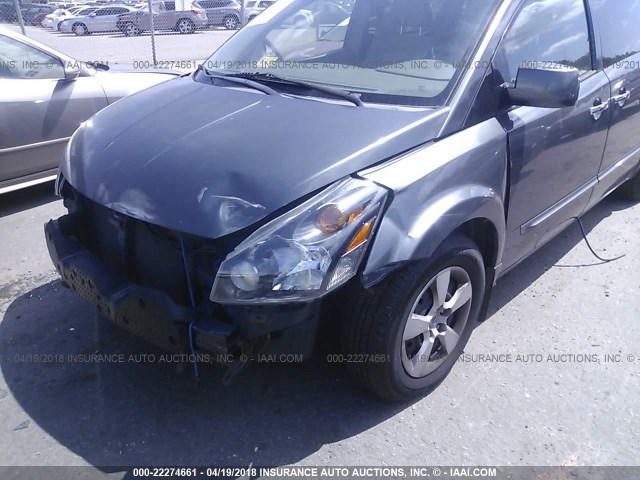 5N1BV28UX7N112634 - 2007 NISSAN QUEST S/SE/SL GRAY photo 6