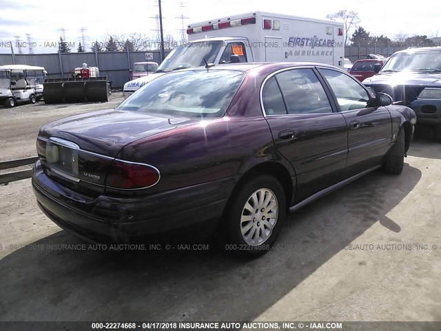 1G4HP52K85U152307 - 2005 BUICK LESABRE CUSTOM MAROON photo 4