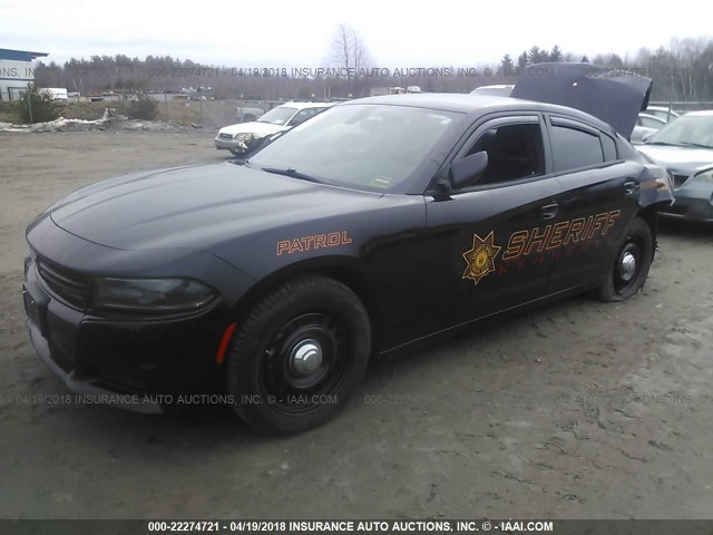 2C3CDXKT9JH159117 - 2018 DODGE CHARGER POLICE BLACK photo 2