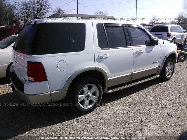 1FMZU74W95ZA20457 - 2005 FORD EXPLORER EDDIE BAUER WHITE photo 4