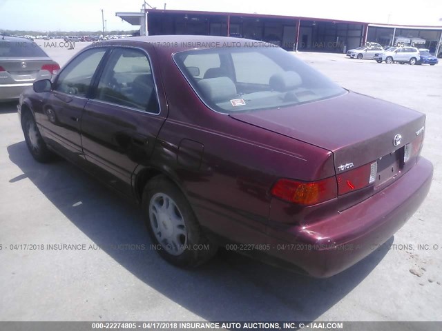 JT2BG22K610538954 - 2001 TOYOTA CAMRY CE/LE/XLE 勃艮第红 照片 3