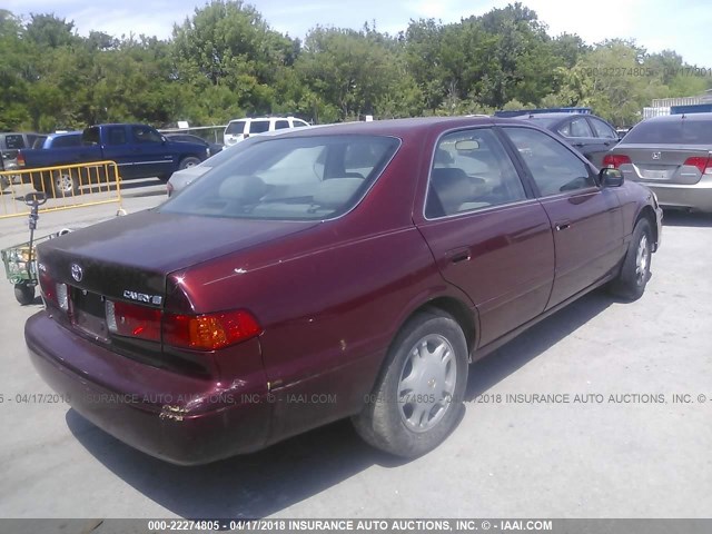 JT2BG22K610538954 - 2001 TOYOTA CAMRY CE/LE/XLE BURGUNDY photo 4