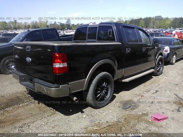 1FTPW12596KD14559 - 2006 FORD F150 SUPERCREW BLACK photo 4