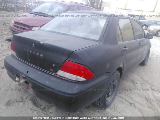 JA3AJ26E93U062752 - 2003 MITSUBISHI LANCER ES BLACK photo 4