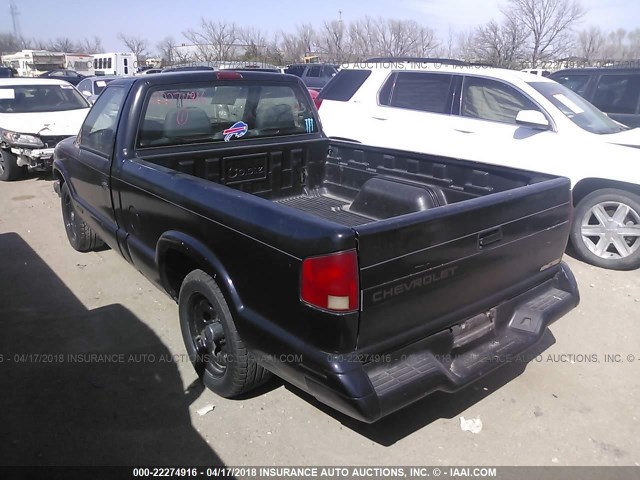 1GCCS1446X8192403 - 1999 CHEVROLET S TRUCK S10 BLACK photo 3