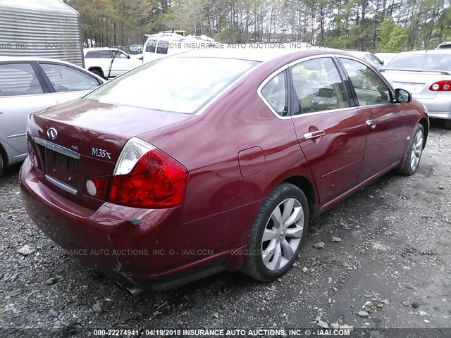 JNKAY01F36M252549 - 2006 INFINITI M35 SPORT RED photo 4