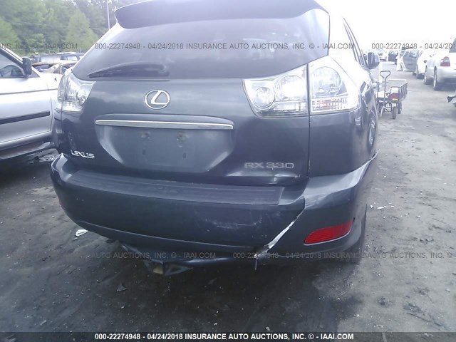 JTJHA31U050077927 - 2005 LEXUS RX 330 GRAY photo 6