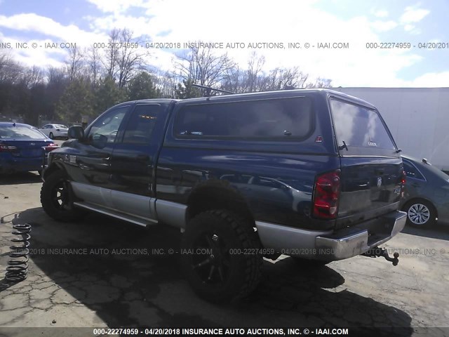 1D7KS28A17J607367 - 2007 DODGE RAM 2500 ST/SLT BLUE photo 3