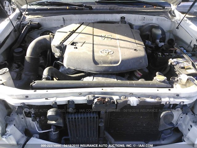 5TBRU34176S465700 - 2006 TOYOTA TUNDRA ACCESS CAB SR5 WHITE photo 10