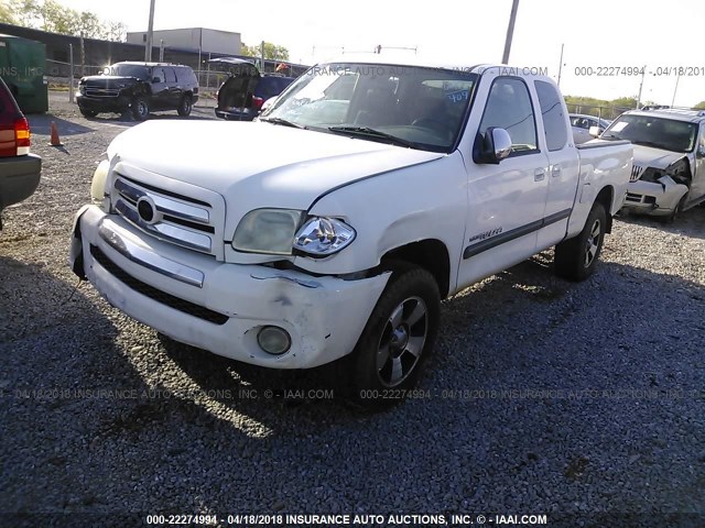 5TBRU34176S465700 - 2006 TOYOTA TUNDRA ACCESS CAB SR5 WHITE photo 2