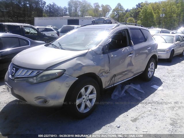 JN8AZ18W79W127478 - 2009 NISSAN MURANO S/SL/LE GRAY photo 2