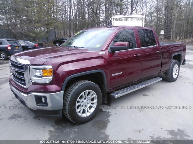 3GTU2UEC3FG240153 - 2015 GMC SIERRA K1500 SLE RED photo 2