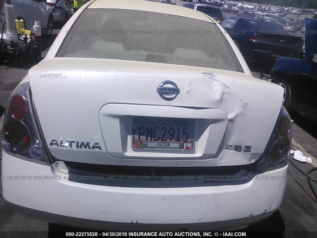 1N4AL11D36C168487 - 2006 NISSAN ALTIMA S/SL WHITE photo 6