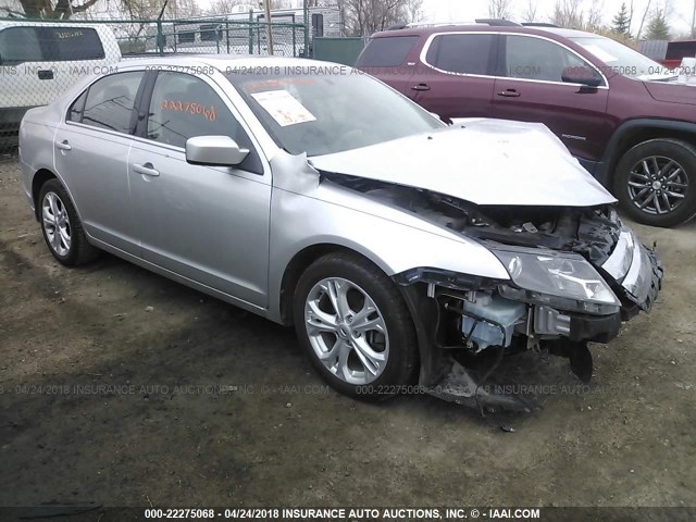 3FAHP0HA4CR363620 - 2012 FORD FUSION SE SILVER photo 1