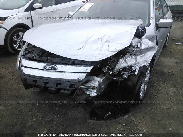 3FAHP0HA4CR363620 - 2012 FORD FUSION SE SILVER photo 6