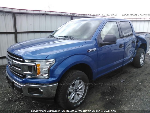 1FTEW1E57JKD94178 - 2018 FORD F150 SUPERCREW BLUE photo 2