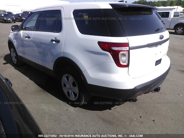 1FM5K8AR3EGA64989 - 2014 FORD EXPLORER POLICE INTERCEPTOR WHITE photo 3