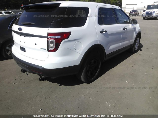 1FM5K8AR3EGA64989 - 2014 FORD EXPLORER POLICE INTERCEPTOR WHITE photo 4