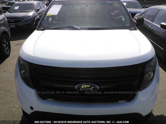 1FM5K8AR3EGA64989 - 2014 FORD EXPLORER POLICE INTERCEPTOR WHITE photo 6