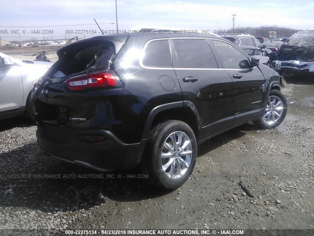 1C4PJMDB1FW535200 - 2015 JEEP CHEROKEE LIMITED BLACK photo 4